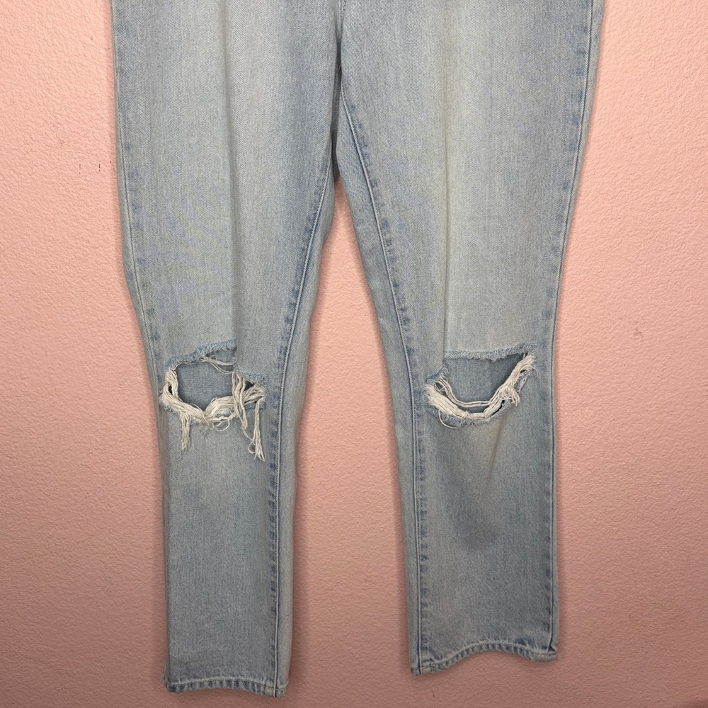 ROLLA’S Original Straight Light Wash High Rise Distressed Cropped Jeans. Size 30 - Picture 4 of 13